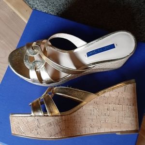 Stuart Weitzman Gold Platform Sandals XMAS SALE